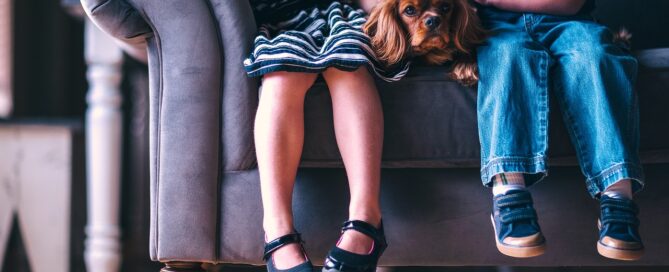 Dog training with kids.